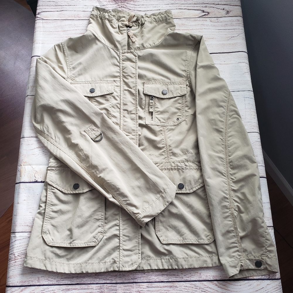 Eddie Bauer Khaki Windbreaker Jacket, Size Small